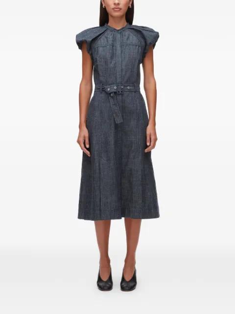 3.1 Phillip Lim puff-sleeve belted dress Blue E26290900DES