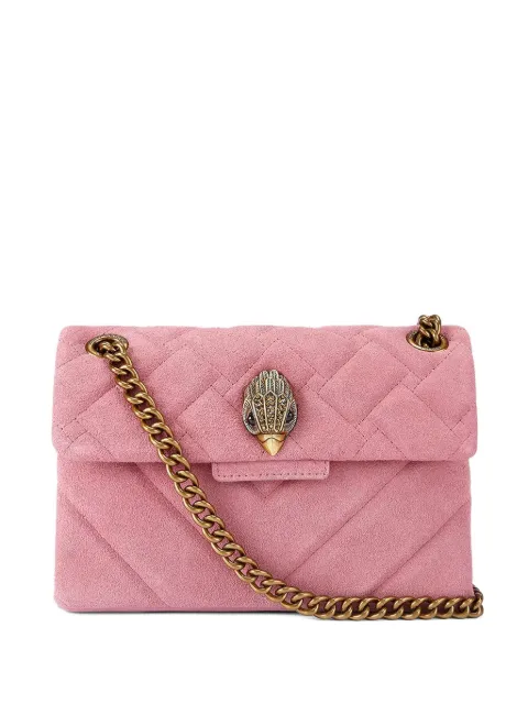 Kurt Geiger London The Kensington quilted suede shoulder bag Pink 5017398219