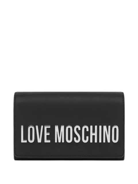 Love Moschino Maxibolso lettering chain shoulder bag Black JC4103PP1NKD0