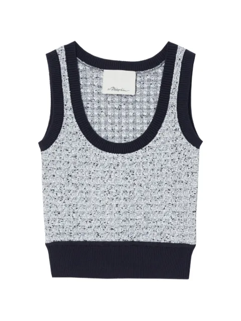 3.1 Phillip Lim ribbed-trim top Grey S26170552TMB