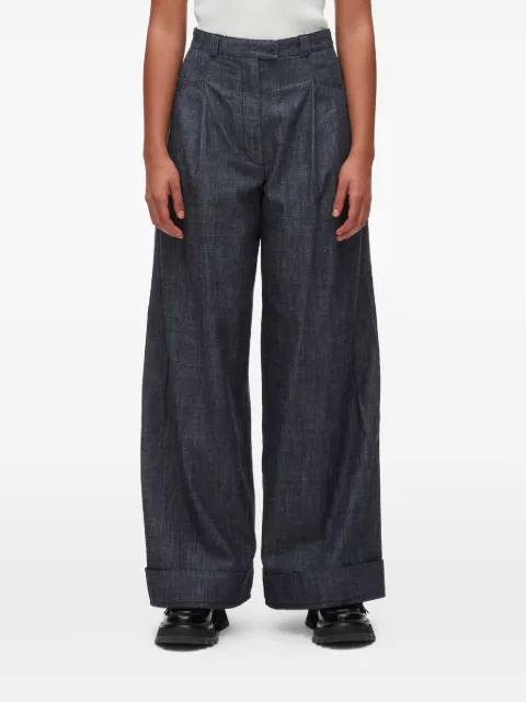 3.1 Phillip Lim double-pleat wide-leg trousers Blue E2625003DES