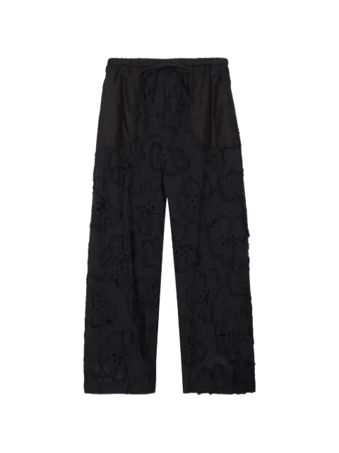3.1 Phillip Lim floral appliqué trousers Black S26251396TFE