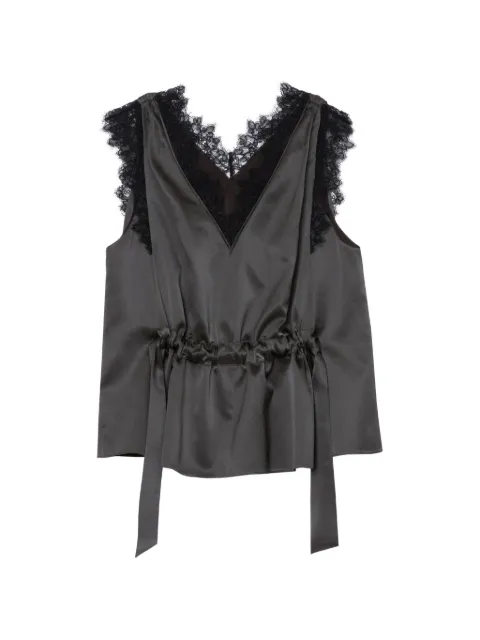 3.1 Phillip Lim lace V-neck top Grey S26121816SKY