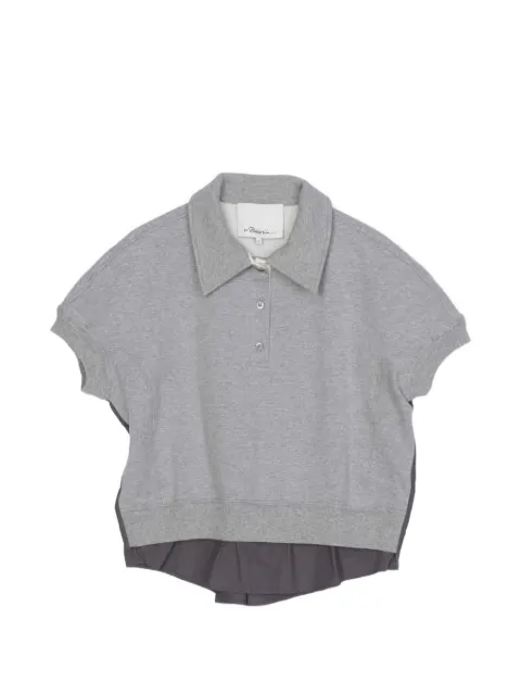 3.1 Phillip Lim collared polo top Grey E26110366TFT00ME073
