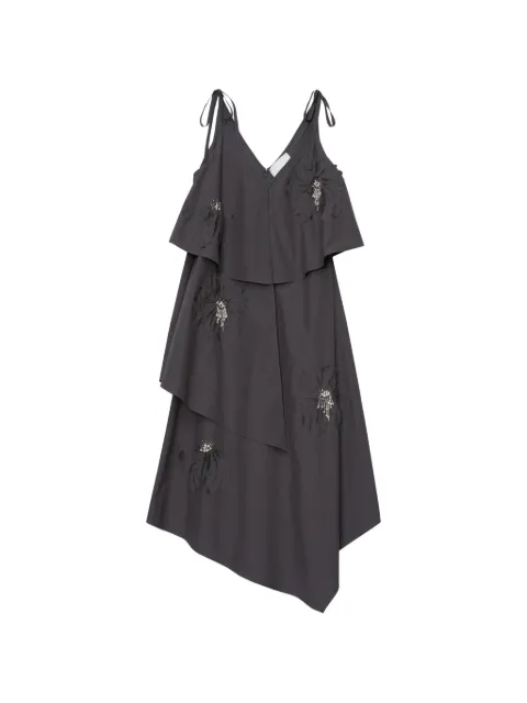 3.1 Phillip Lim flower appliqué layered dress Grey S26291073OPL