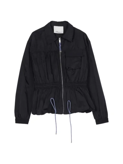 3.1 Phillip Lim zip-up drawstring jacket Blue E26260924RTPA