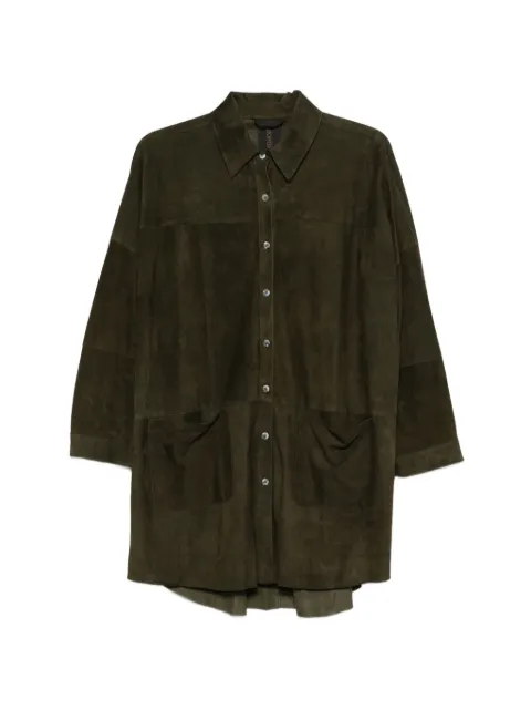 Giorgio Brato patch-pockets long shirt Green GD26S13087CMSO