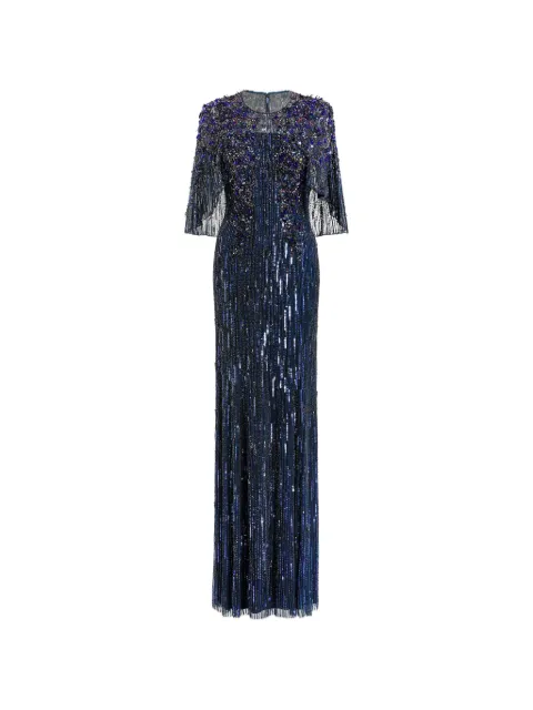 Jenny Packham Astra sequin-embellishment maxi dress Blue JPCLS145