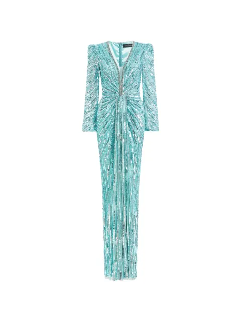 Jenny Packham Darcy sequin-embellishment maxi dress Blue JPCLS112