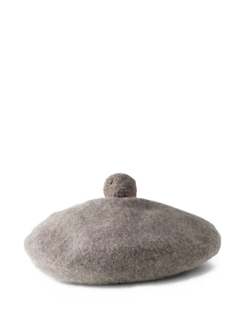 Margaret Howell pom-pom shanter Grey UHAC0597A25CSNBIR