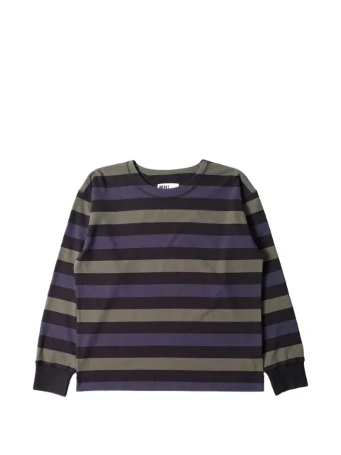 Margaret Howell crew-neck striped T-shirt Black MHSP0530A25MBYOIU