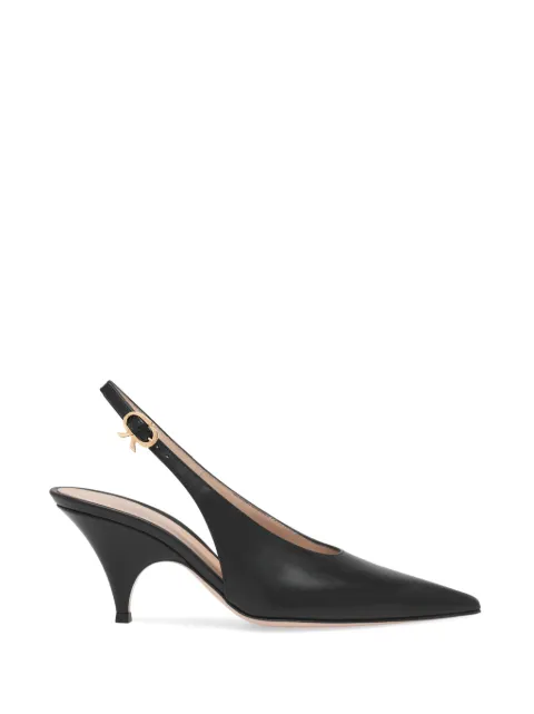 Gianvito Rossi pointed slingback pumps Black G9564670RICVIT