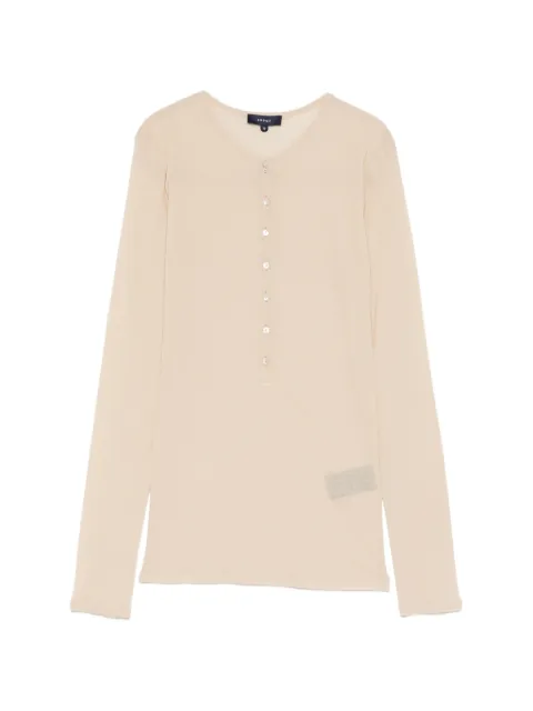 Soeur Isabella buttoned long-sleeved top Neutrals TSH0609ISABELLA