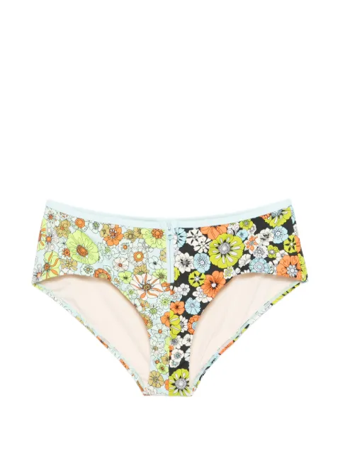 ALEMAIS floral-print zip-up bikini bottom Blue 6112L