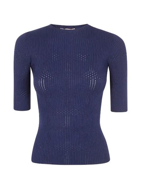 TWINSET ribbed top Blue 261TP3402