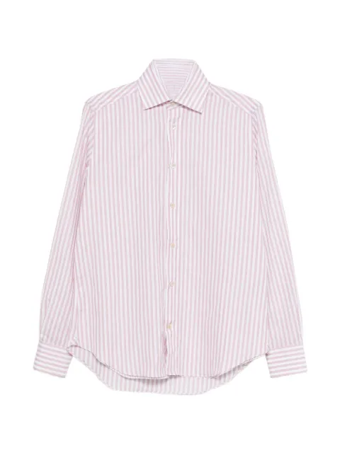 Eleventy striped layered shirt Pink M75CAMM10TES0M289