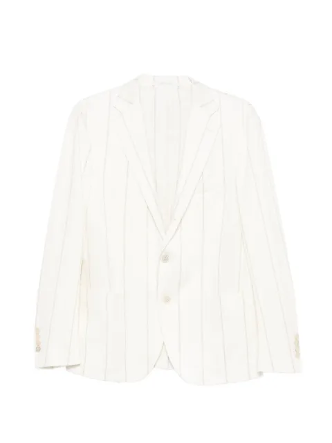 Eleventy striped single-breasted blazer Neutrals M75GIAK09BTCCTES0M115