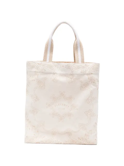 Eleventy logo tote bag Neutrals M77BORM01TES0M209