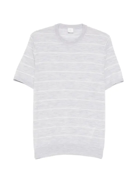 Eleventy striped round-neck T-shirt Grey M76MAGM05MAG0M005
