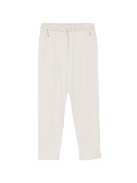 Eleventy drawstring-fastening trousers Neutrals M75FELM23TES0K034