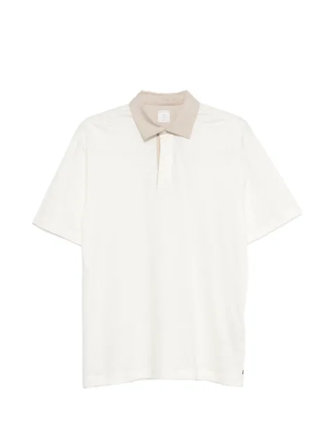 Eleventy contrast-collar polo shirt Neutrals M75POLM03TES0M242