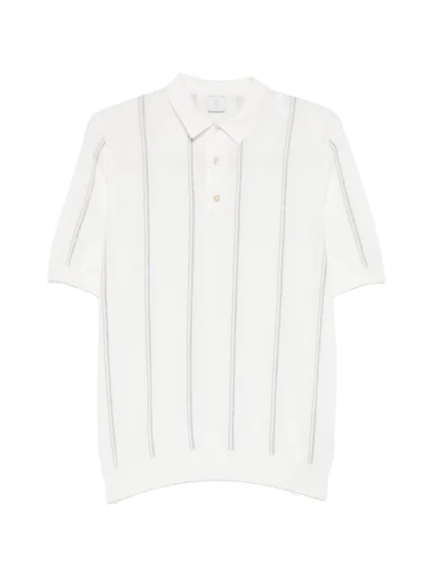 Eleventy striped polo shirt White M76MAGM67MAG0M042
