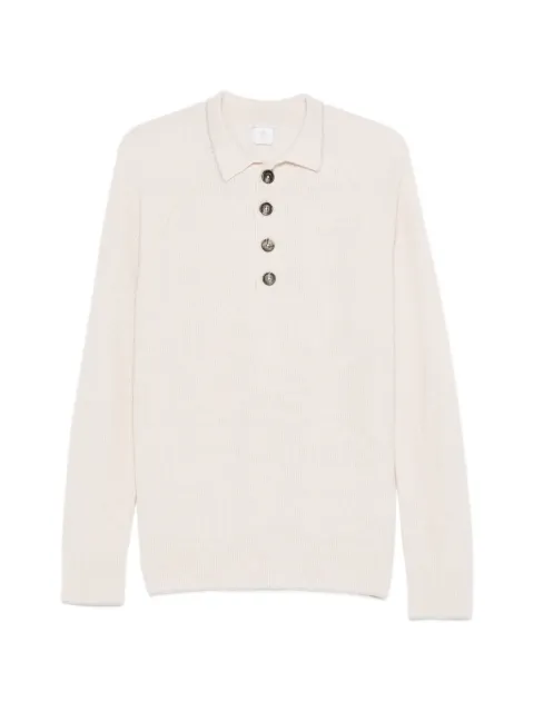 Eleventy buttoned collared polo shirt Neutrals M76MAGM79MAG0M046