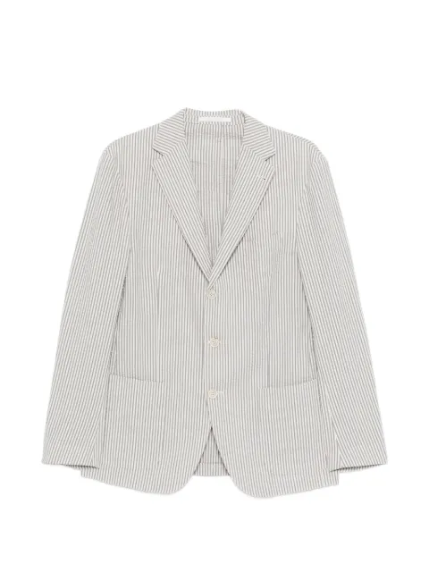 Eleventy striped single-breasted jacket Neutrals M75GIAK09BTCCTES0M170