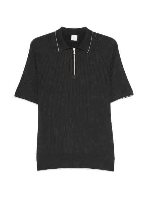 Eleventy half-zip ribbed polo shirt Black M76MAGM72MAG0M043