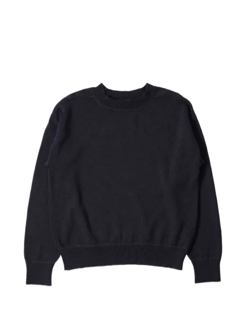 Margaret Howell Flatlock Guernsey sweater Blue MHKN0121A25EXZDKN