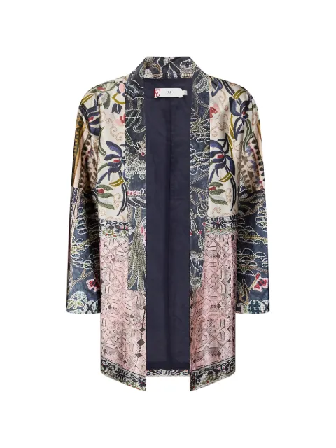 Hui Hui printed silk jacket Neutrals HW11GD3619GELSOMINO