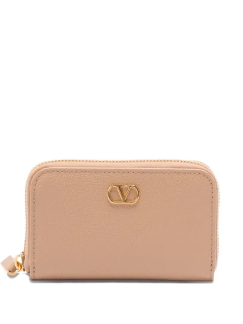 Valentino Garavani VLogo grained leather wallet Neutrals WP0AY3SNP
