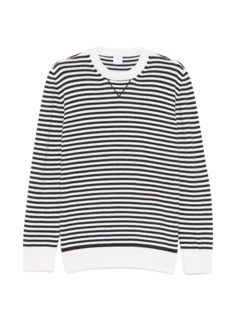 Eleventy striped round neck sweater Black M76MAGM77MAG0M044