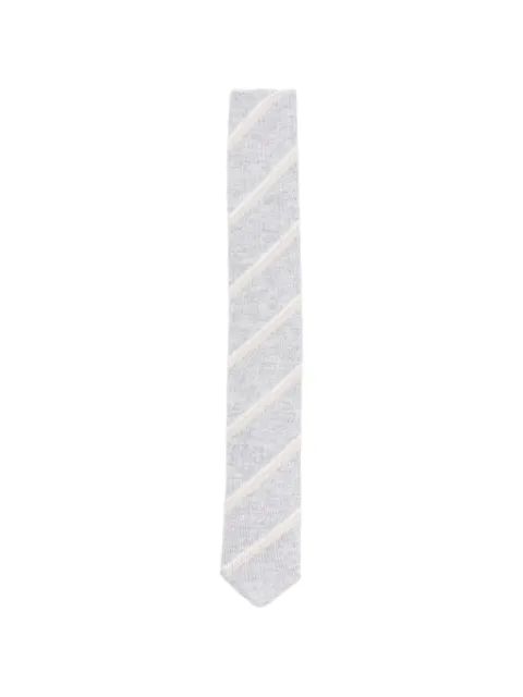 Eleventy striped cotton tie Grey M77CRAM05TES0M222