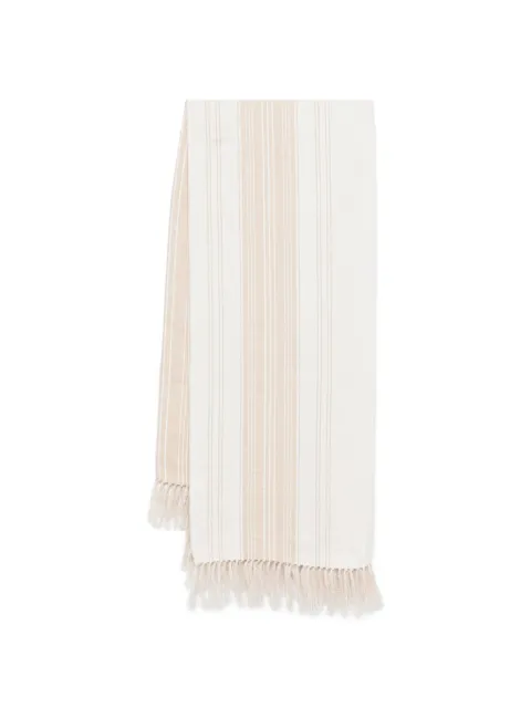Eleventy striped fringed plaid Neutrals M77ACCM03TES0M236