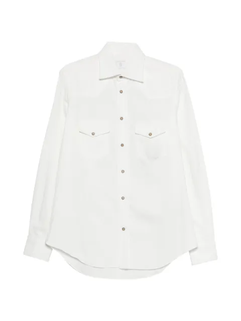 Eleventy flap pocket shirt White M75CAMK02USATES0M129