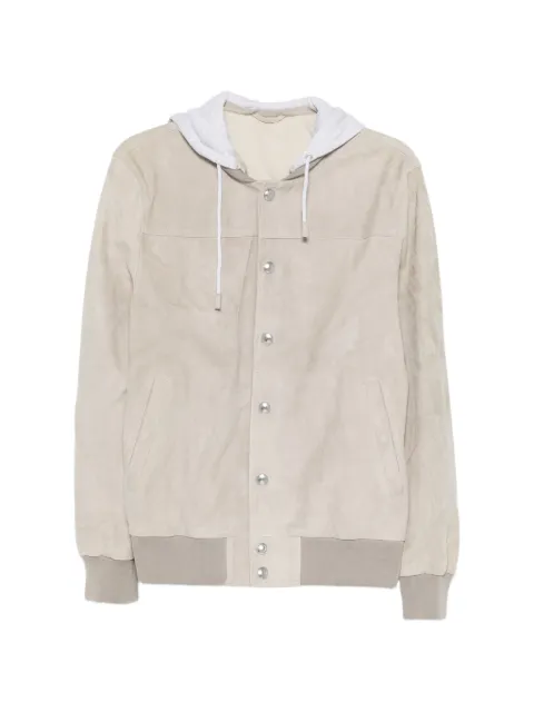 Eleventy hooded suede jacket Neutrals M75GBTM35PEL0M033