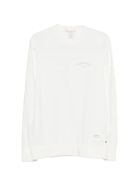 Eleventy logo-detail sweatshirt Neutrals M75FELM31TET0M020