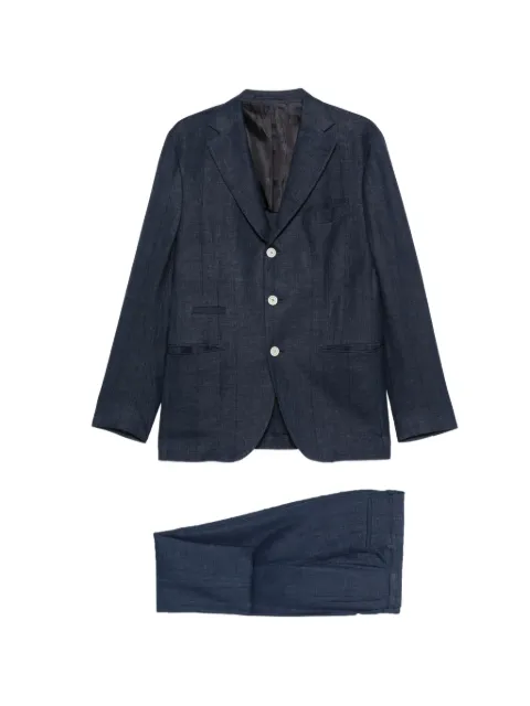 Eleventy single-breasted suit Blue M75ABUD01TES0M001
