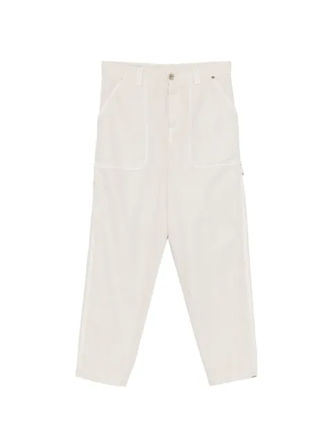 Eleventy Work patch-pocket trousers Neutrals M75PANM14TET0M024