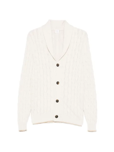 Eleventy cable-knit buttoned cardigan Neutrals M76MAGM48MAG0M032