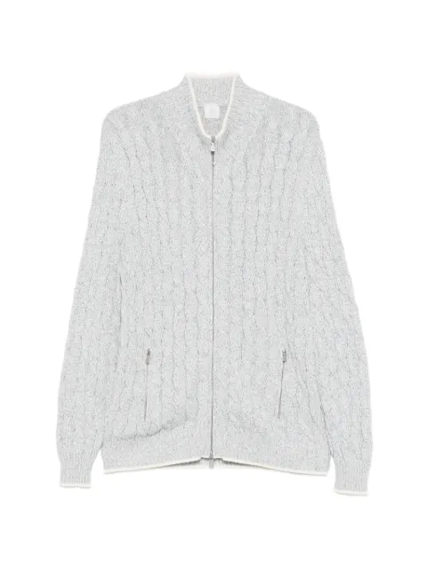 Eleventy cable-knit zip-up cardigan Blue M76MAGM49MAG0M032