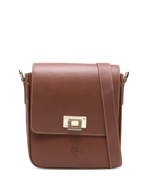 Eleventy logo-debossed leather cross body bag Brown M77BORM09PEL0M031