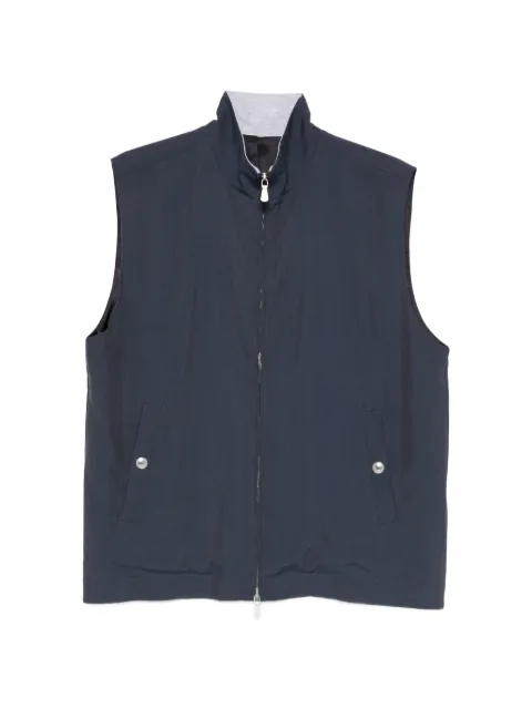Eleventy full-zip gilet Blue M75GILM15TES0M050