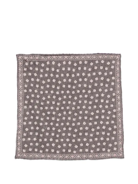 Eleventy patterned handkerchief Grey M77POCA01TES0M059
