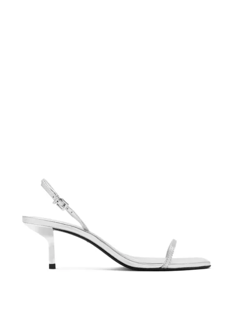 Schutz Judith square-toe heeled sandals Silver S2245900010007