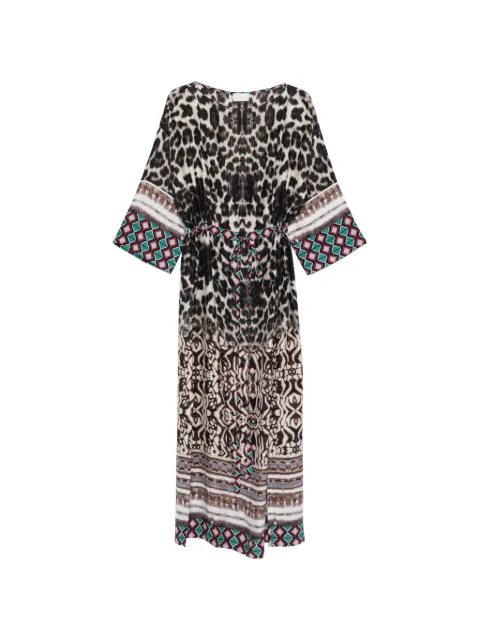 Pierre-Louis Mascia Tetris printed tie dress Black TETRISSVAB12178