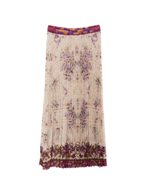 Pierre-Louis Mascia Ceto pleated floral skirt Neutrals CETOSGO11564