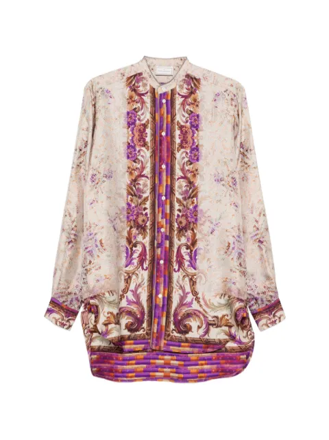 Pierre-Louis Mascia Aloe floral print shirt Neutrals ALOESCML11185