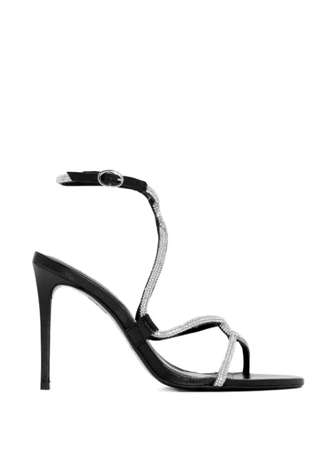 Schutz 100mm crystal-embellished heeled sandals Black S2208700430001